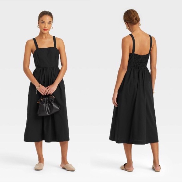 a new day Dresses & Skirts - New Without Tags a new day Women’s Dress Mid Tank Top Black Sleeveless Sun Dress